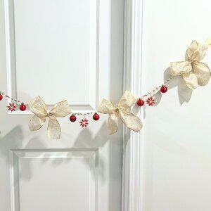 Handmade Gold/Red Christmas Garland